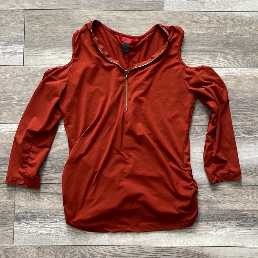 Orange Quarter sleeve shirt